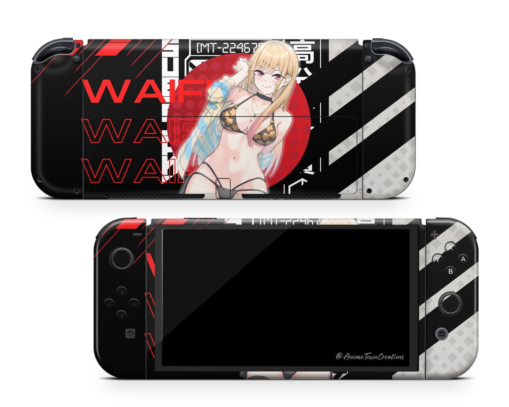 Anime Town Creations Nintendo Switch OLED My Dress up Darling Marin Waifu Vinyl only Skins - Anime My Dress Up Darling Switch OLED Skin