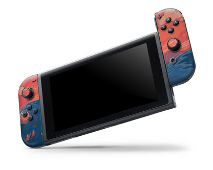 Anime Town Creations Nintendo Switch OLED Gyarados Dragon Rage Waves Vinyl +Tempered Glass Skins - Anime Pokemon Switch OLED Skin