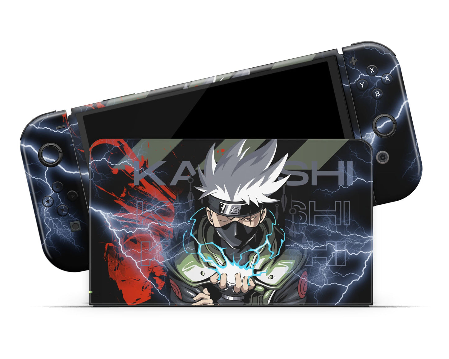 Anime Town Creations Nintendo Switch OLED Kakashi Hatake Vinyl only Skins - Anime Naruto Switch OLED Skin