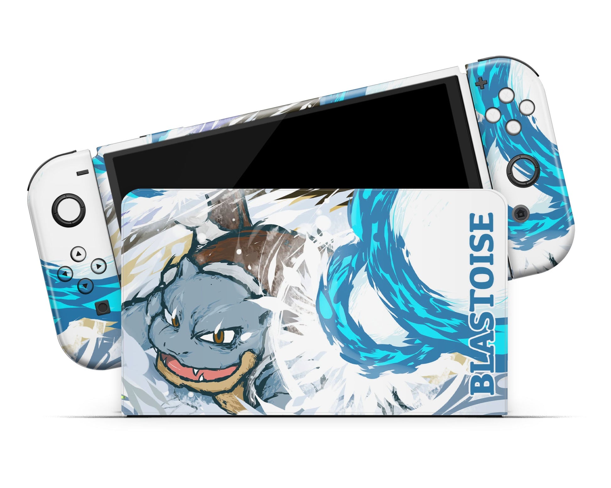 Anime Town Creations Nintendo Switch OLED Pokemon Blastoise Vinyl only Skins - Anime Pokemon Switch OLED Skin