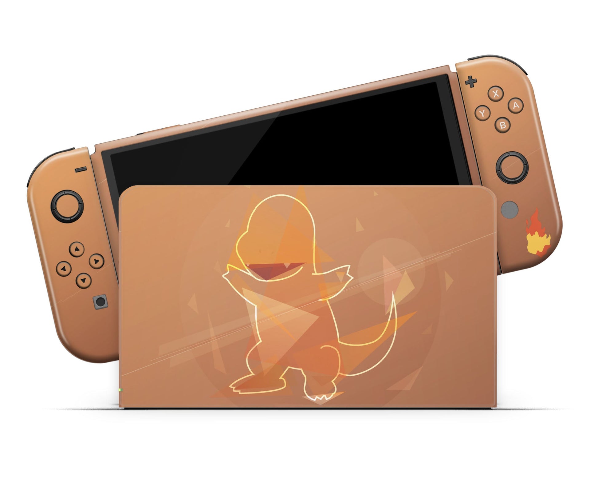 Anime Town Creations Nintendo Switch OLED Pokemon Charmander Flame Vinyl only Skins - Anime Pokemon Switch OLED Skin