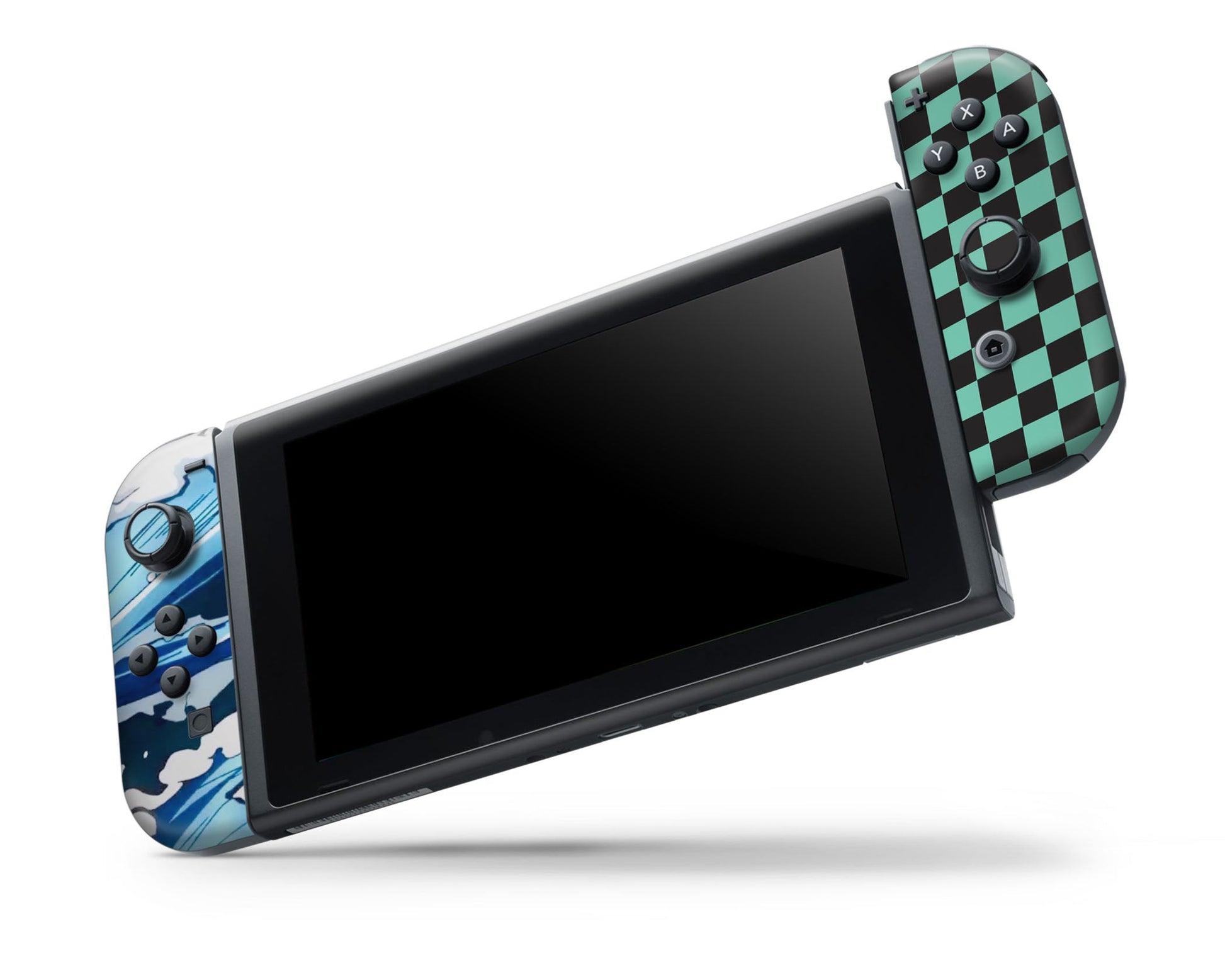 Anime Town Creations Nintendo Switch OLED Demon Slayer Tanjiro Sun Halo Dragon HeadÂ Dance Vinyl +Tempered Glass Skins - Anime Demon Slayer Switch OLED Skin