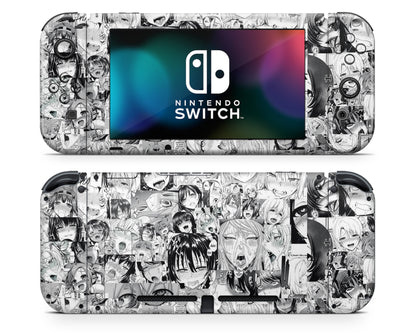 Nintendo Nintendo Switch Ahegao Manga Vinyl +Tempered Glass  Skin Sticker - Anime Vinyl
