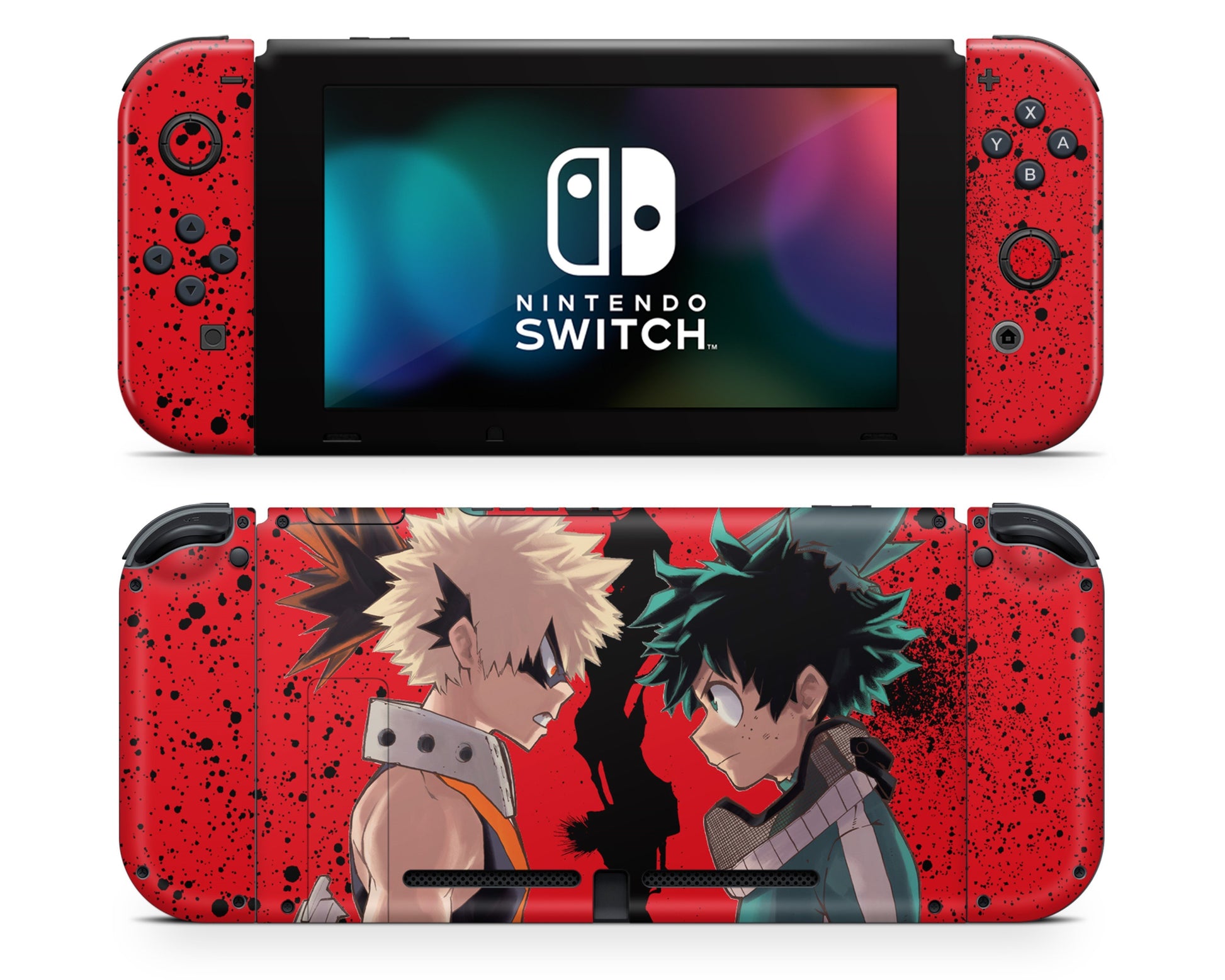 Nintendo Nintendo Switch My Hero Academia Red Vinyl +Tempered Glass  Skin Sticker - Anime Vinyl