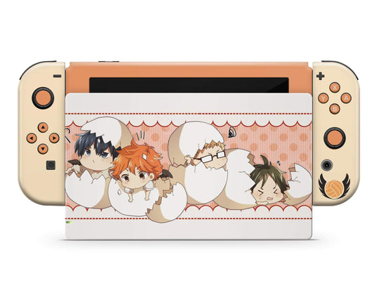 Nintendo Nintendo Switch Haiykuu Cute Karasuno High Eggs Vinyl only Skins - Anime Haikyuu Skin