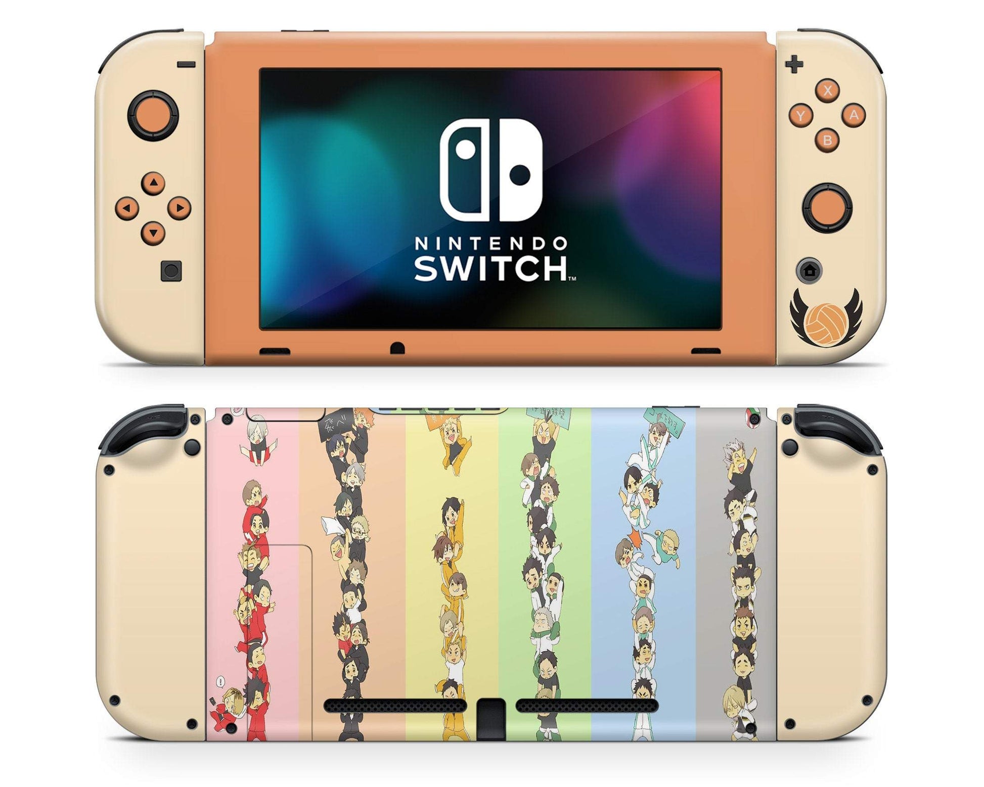 Nintendo Nintendo Switch Haikyuu Volleyball Teams Vinyl +Tempered Glass Skins - Anime Haikyuu Skin