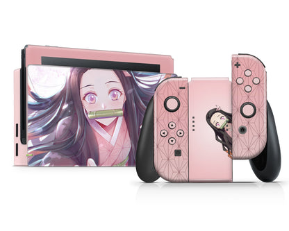 Nintendo Nintendo Switch Demon Slayer Nezuko Pretty Pink Vinyl only Skins - Anime Demon Slayer Skin