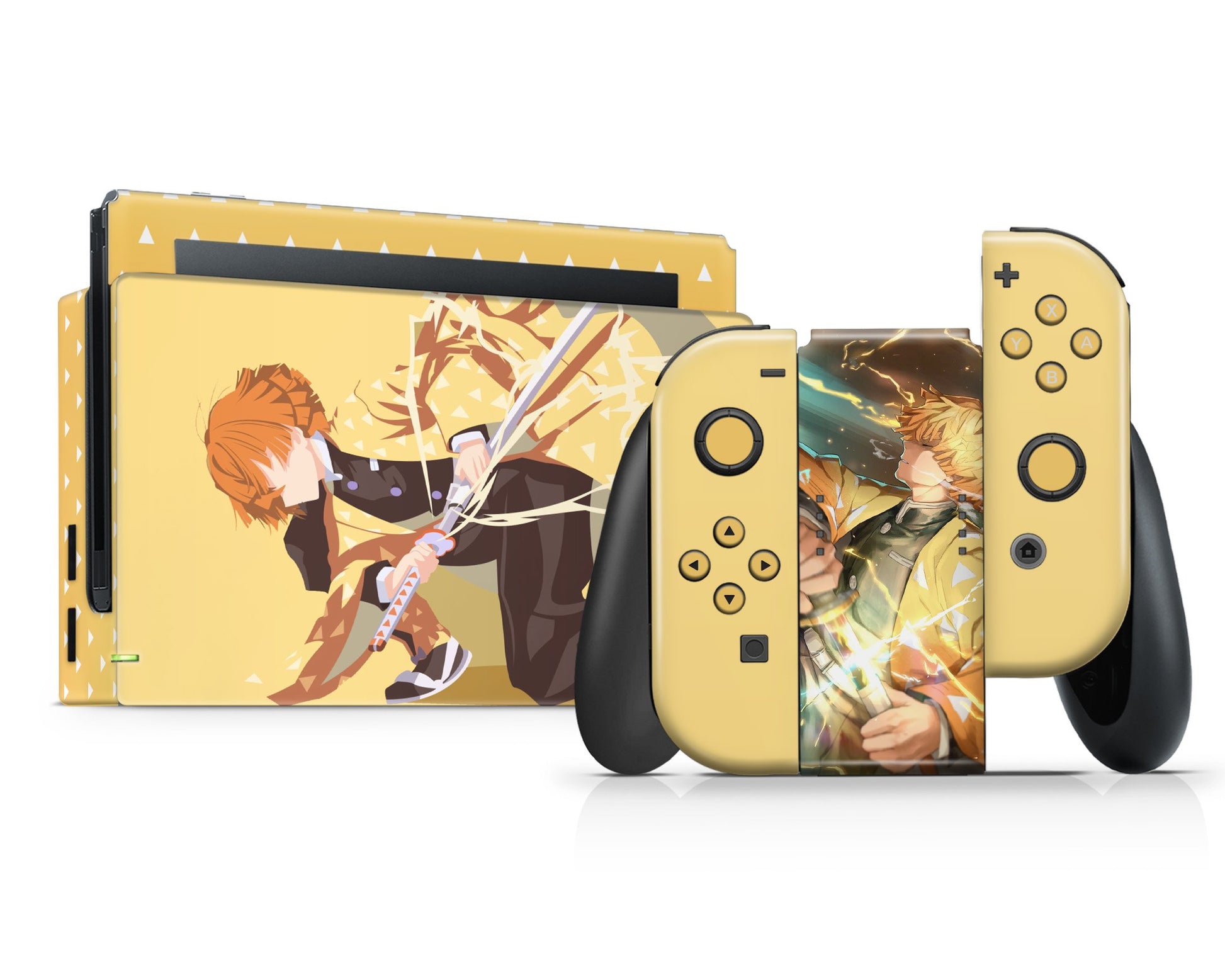 Nintendo Nintendo Switch Demon Slayer Zenitsu Lighting Breathing Style Vinyl only Skins - Anime Demon Slayer Skin