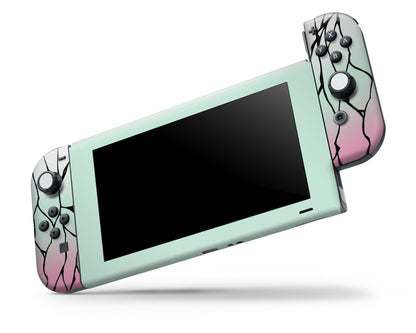 Nintendo Nintendo Switch Demon Slayer Shinobu Insect Style Vinyl +Tempered Glass Skins - Anime Demon Slayer Skin