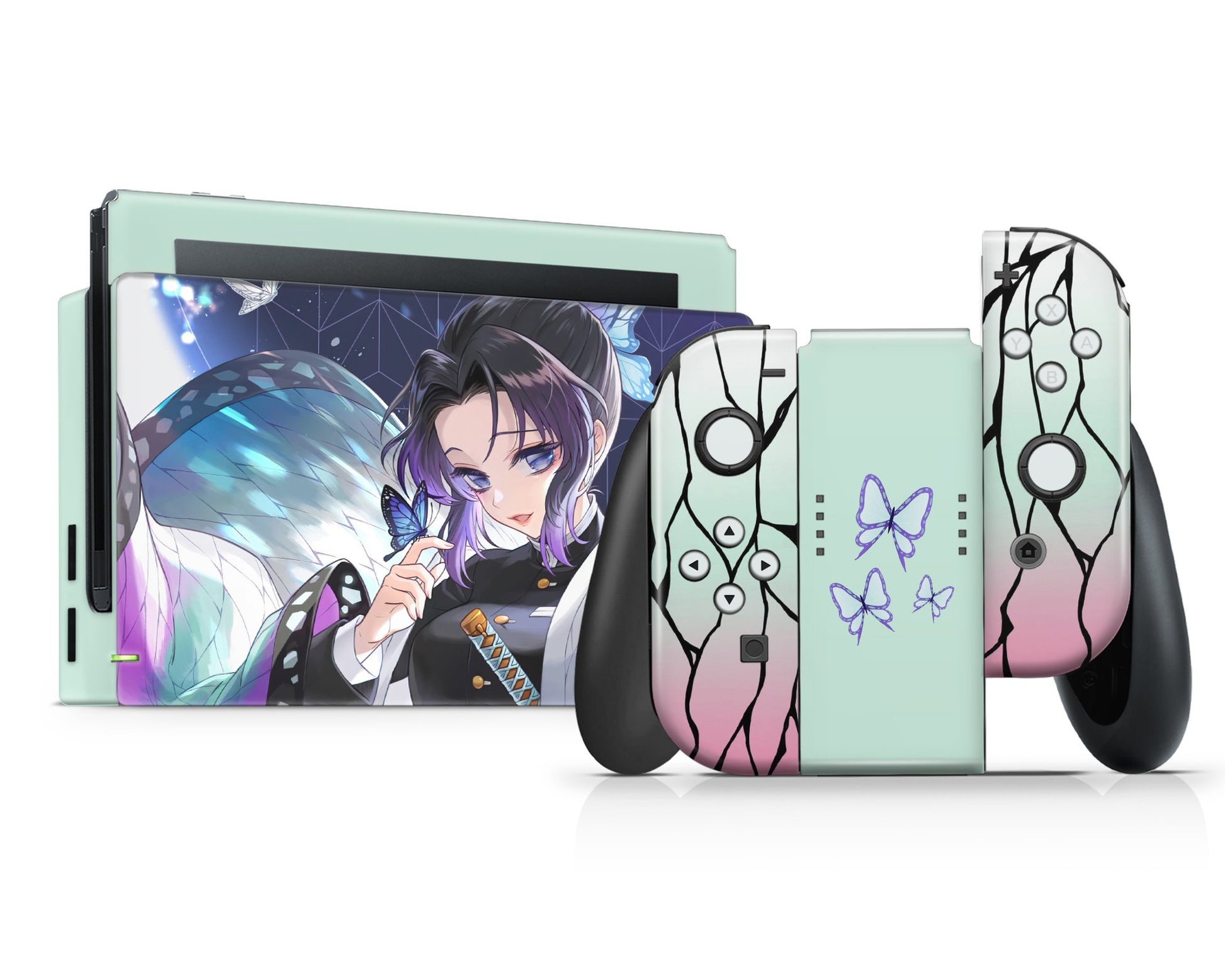Nintendo Nintendo Switch Demon Slayer Shinobu Insect Style Vinyl only Skins - Anime Demon Slayer Skin