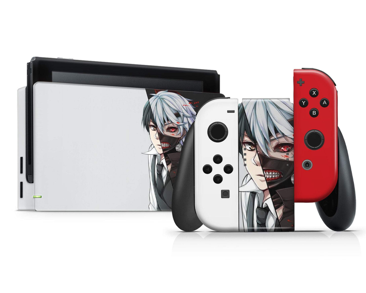 Nintendo Nintendo Switch Tokyo Ghoul Ken Kaneki Red Vinyl +Tempered Glass Skins - Anime Tokyo Ghoul Skin