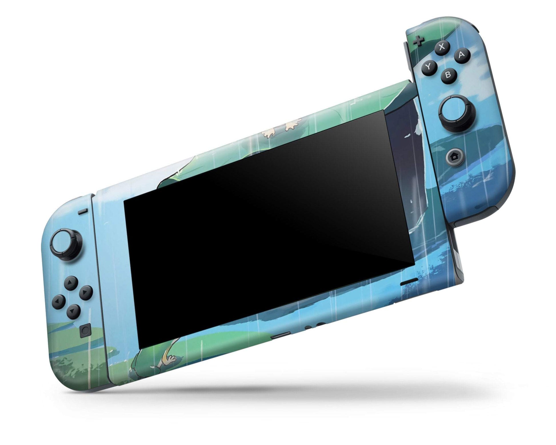 Nintendo Nintendo Switch My Hero Academia Tsuya Asui Vinyl +Tempered Glass Skins - Anime My Hero Academia Skin