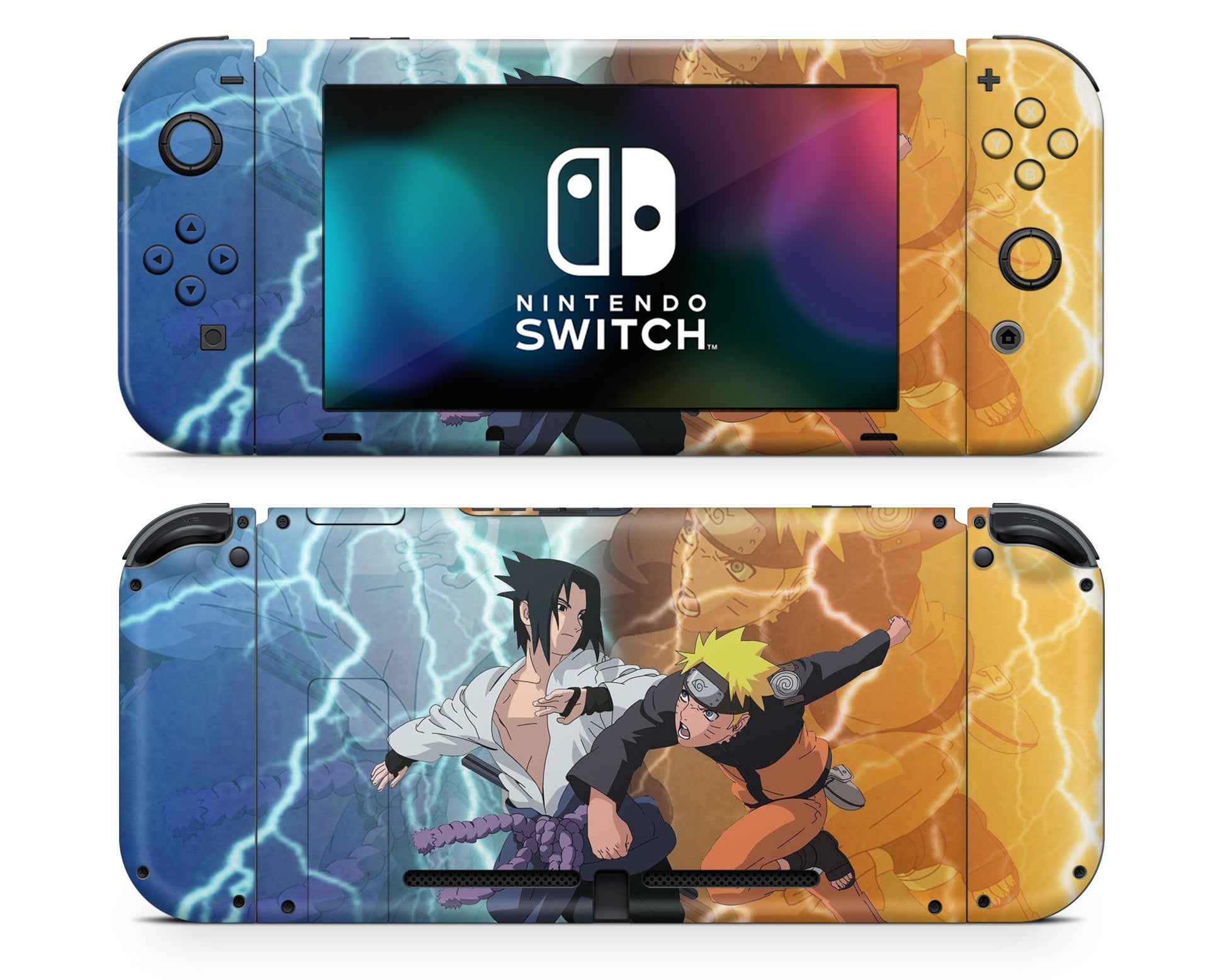 Nintendo Nintendo Switch Naruto vs. Sasuke Vinyl +Tempered Glass Skins - Anime Naruto Skin