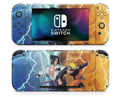 Nintendo Nintendo Switch Naruto vs. Sasuke Vinyl +Tempered Glass Skins - Anime Naruto Skin