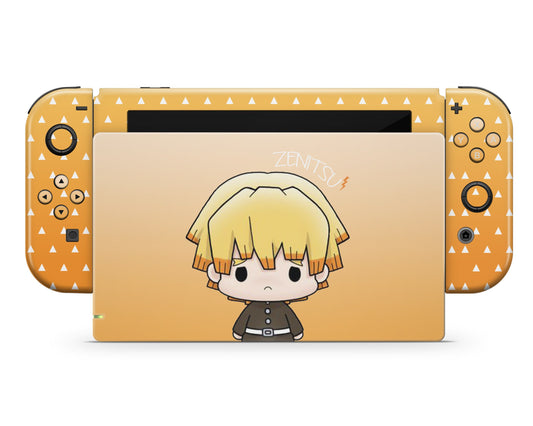 Nintendo Nintendo Switch Demon Slayer Chibi Zenitsu Vinyl only Skins - Anime Demon Slayer Skin