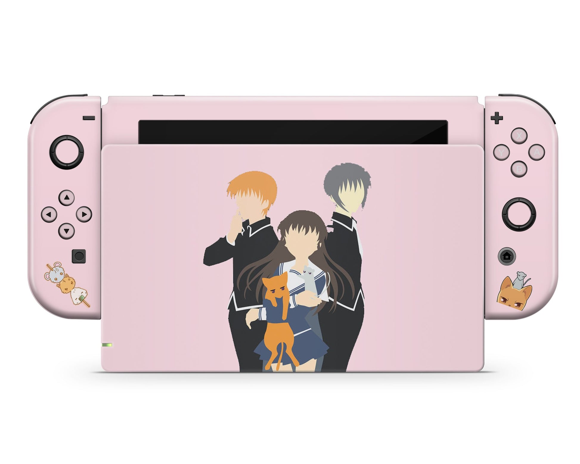 Anime Town Creations Nintendo Switch Fruits Basket Baby Pink Vinyl only Skins - Anime Fruits Basket Skin