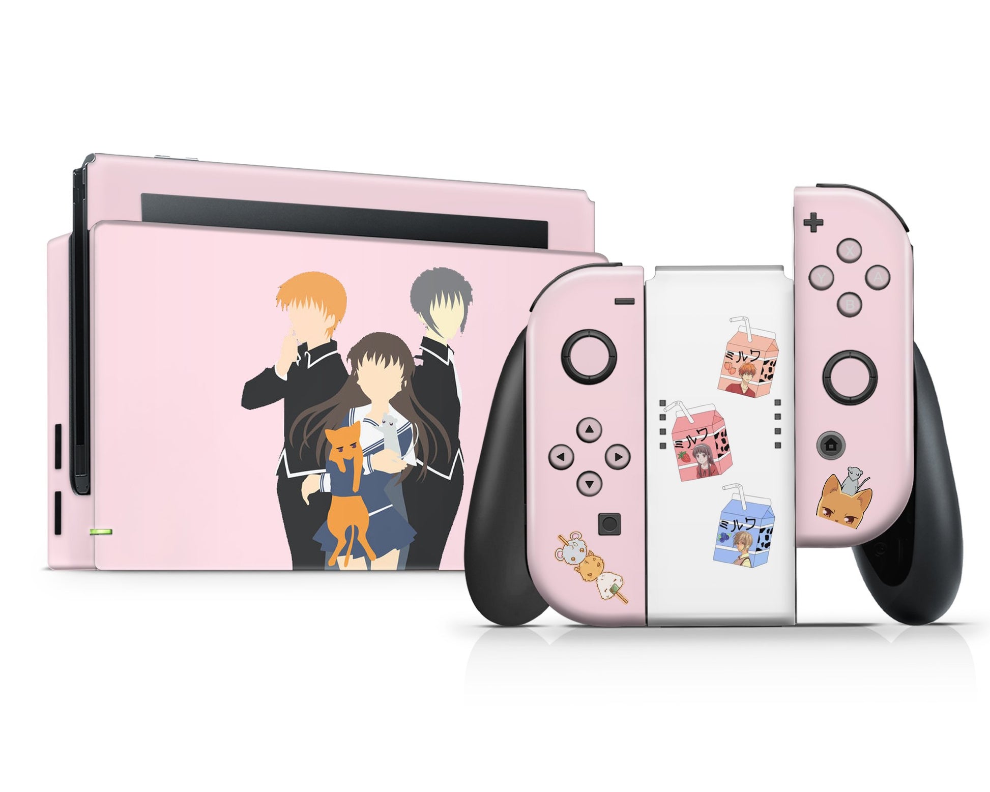Anime Town Creations Nintendo Switch Fruits Basket Baby Pink Vinyl only Skins - Anime Fruits Basket Skin