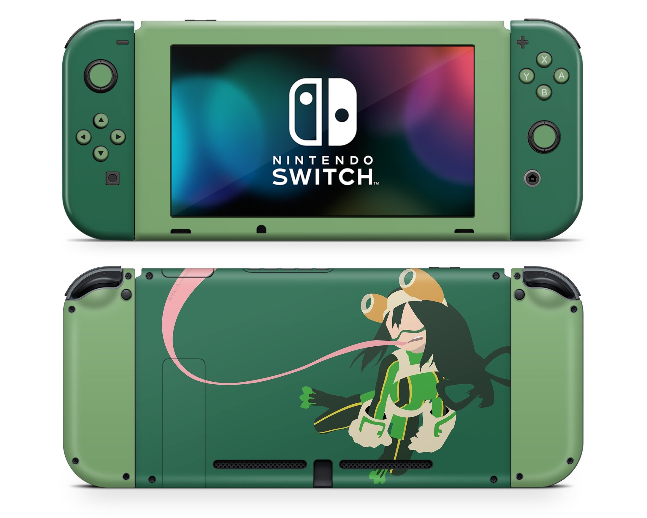 My Hero Academia Tsuyu Asui Minimalist Nintendo Switch Skin