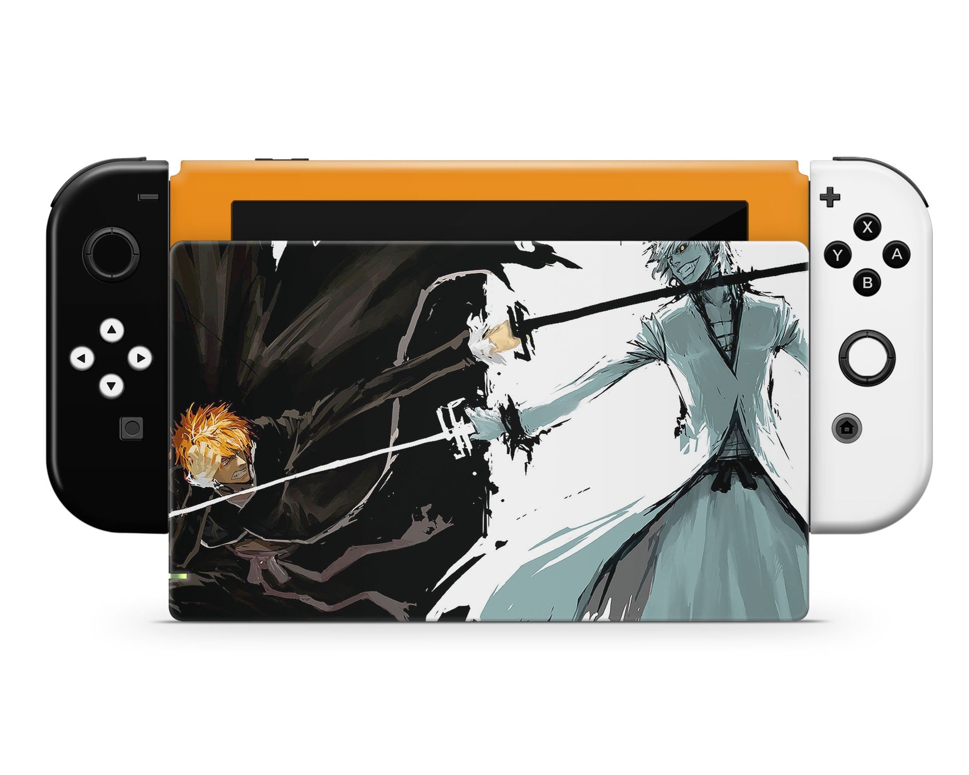 Anime Town Creations Nintendo Switch Bleach Ichigo vs Zangetsu Black Vinyl only Skins - Anime Bleach Skin
