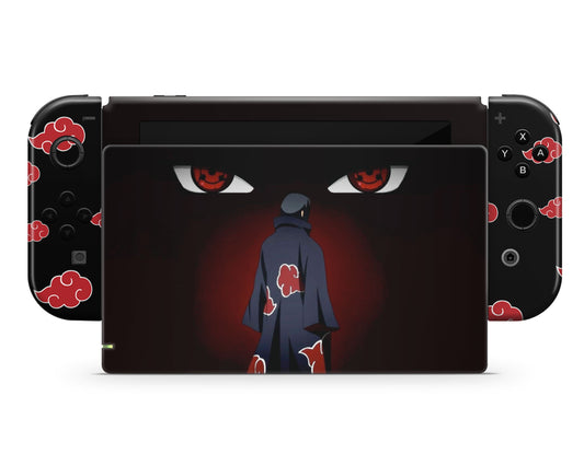 Anime Town Creations Nintendo Switch Itachi Tsukuyomi Akatsuki Vinyl only Skins - Anime Naruto Skin
