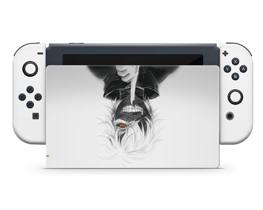 Anime Town Creations Nintendo Switch Tokyo Ghoul Ken Kaneki White Vinyl only Skins - Anime Tokyo Ghoul Skin