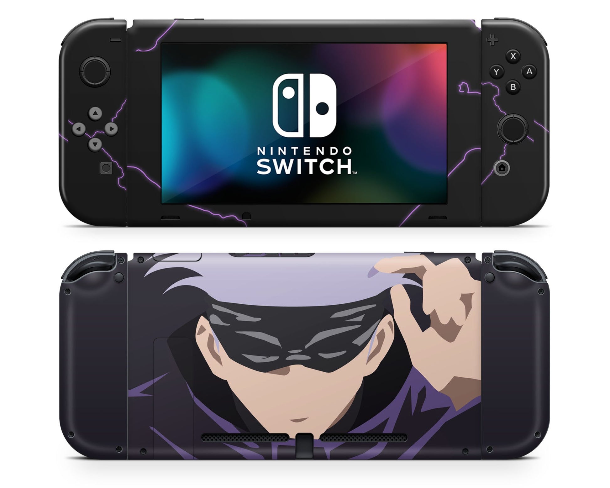 Anime Town Creations Nintendo Switch Gojo Satoru Infinite Void  Vinyl +Tempered Glass Skins - Anime Jujutsu Kaisen Skin