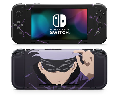 Anime Town Creations Nintendo Switch Gojo Satoru Infinite Void  Vinyl +Tempered Glass Skins - Anime Jujutsu Kaisen Skin