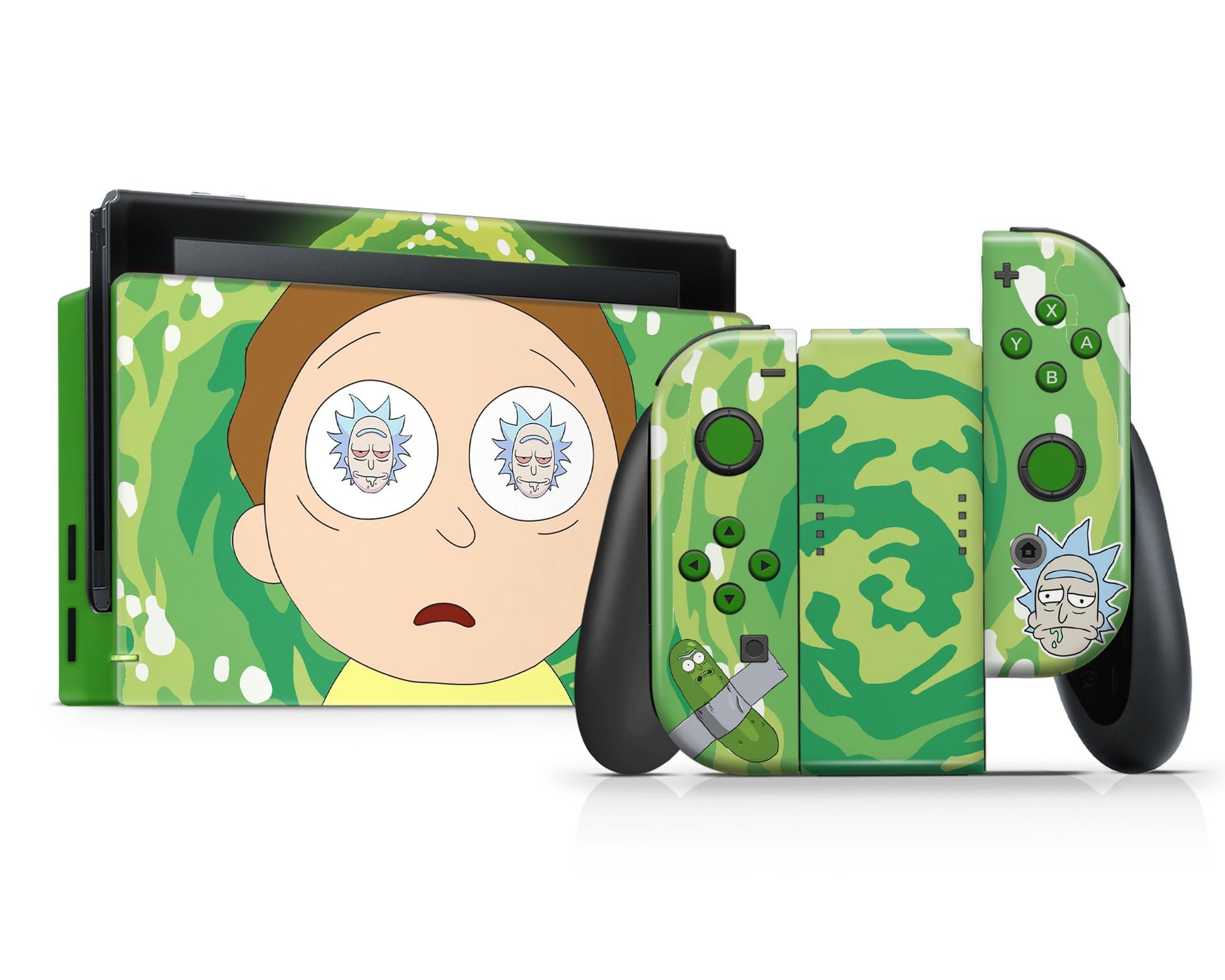 Anime Town Creations Nintendo Switch Rick and Morty Hallucination Vinyl only Skins - Anime Rick and Morty Skin