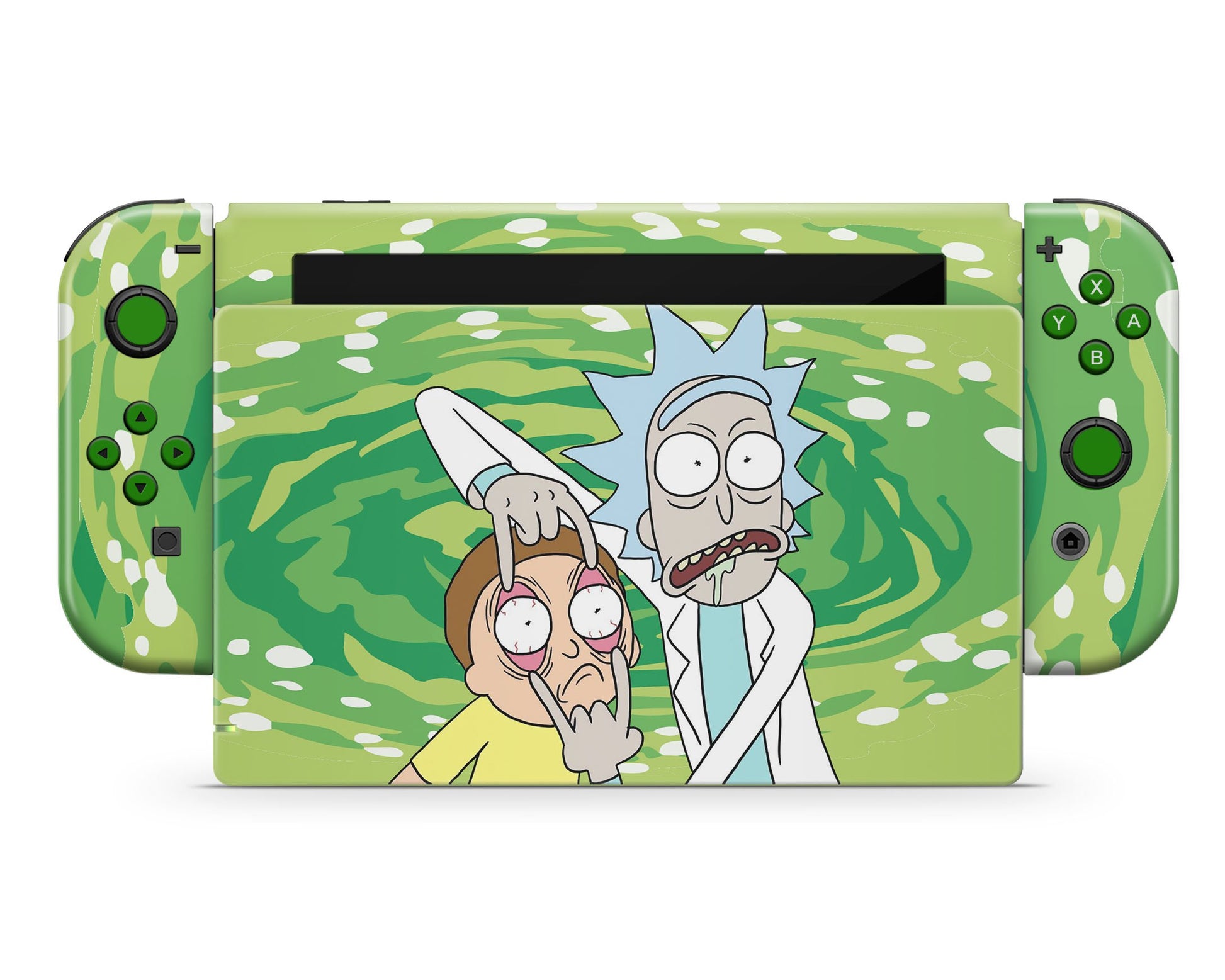 Anime Town Creations Nintendo Switch Rick and Morty Open Your Eyes Morty Vinyl only Skins - Anime Rick and Morty Skin