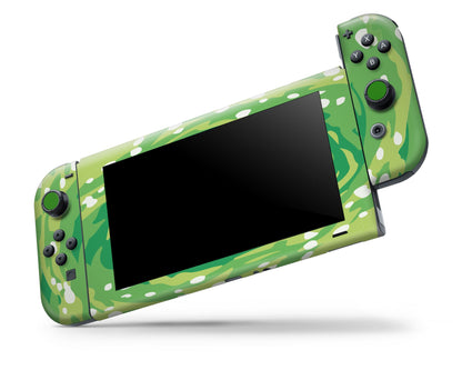 Anime Town Creations Nintendo Switch Rick and Morty Open Your Eyes Morty Vinyl +Tempered Glass Skins - Anime Rick and Morty Skin