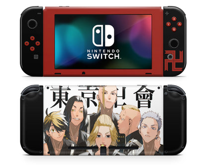 Anime Town Creations Nintendo Switch Tokyo Revengers Vinyl +Tempered Glass Skins - Anime  Skin