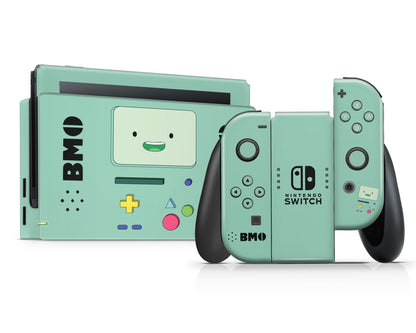 Anime Town Creations Nintendo Switch Adventure Time Beemo Vinyl +Tempered Glass Skins - Anime Adventure Time Skin