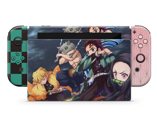 Anime Town Creations Nintendo Switch Demon Slayer Mugen Train Squad Vinyl only Skins - Anime Demon Slayer Skin