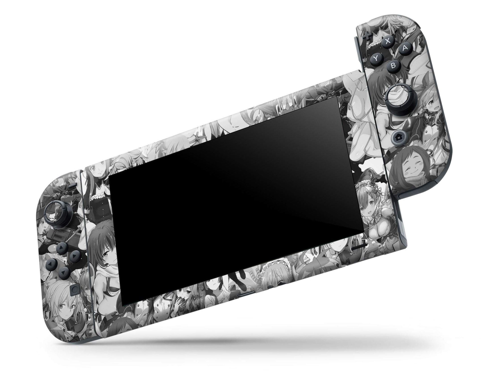 Anime Town Creations Nintendo Switch Waifu Manga Vinyl +Tempered Glass Skins - Anime 18+ Skin