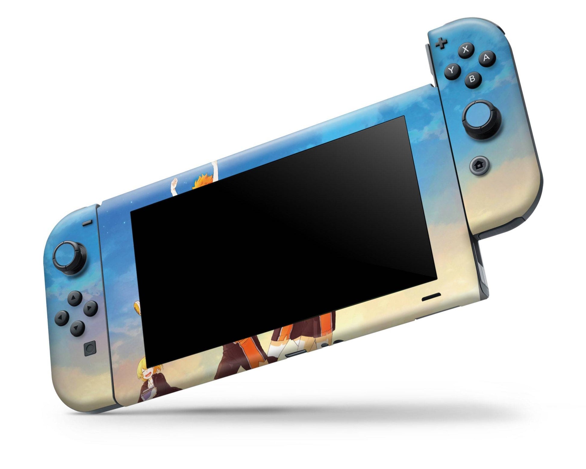 Anime Town Creations Nintendo Switch Haikyuu Squad Night Sky Vinyl +Tempered Glass Skins - Anime Haikyuu Switch Skin