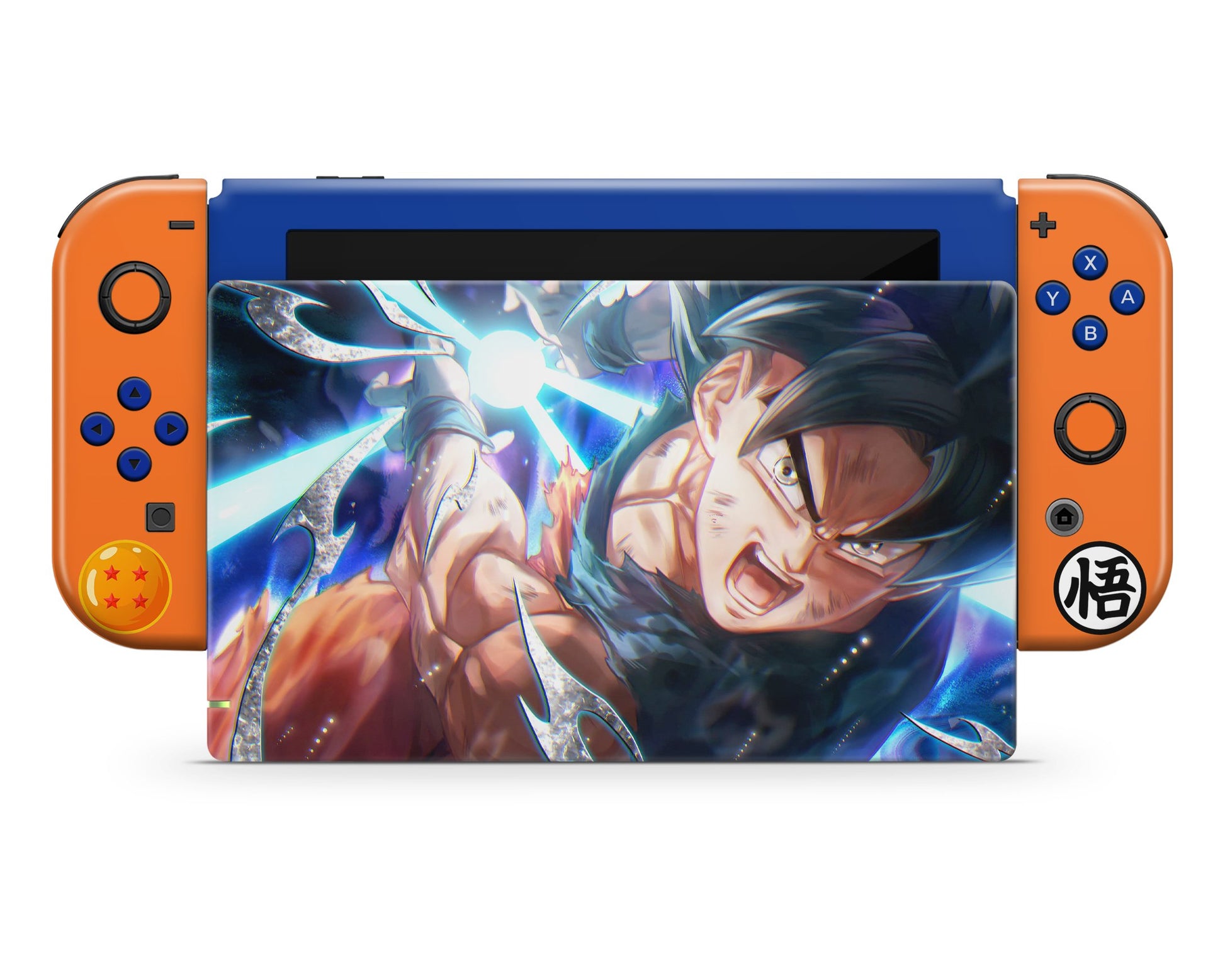 Anime Town Creations Nintendo Switch Goku Kamehameha Vinyl only Skins - Anime Dragon Ball Switch Skin