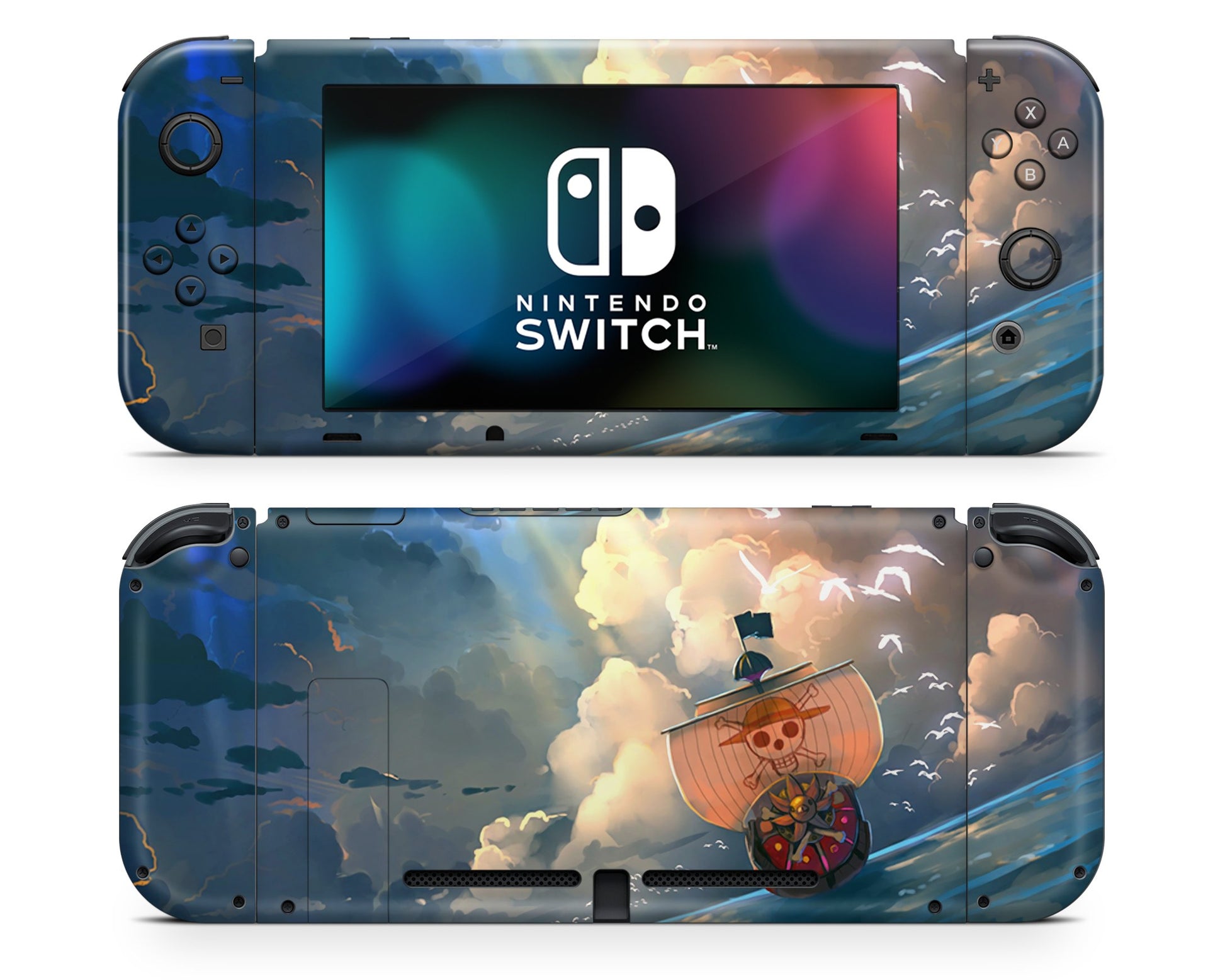 Anime Town Creations Nintendo Switch One Piece A Thousand Sunny Vinyl only Skins - Anime One Piece Switch Skin