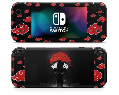 Anime Town Creations Nintendo Switch Uchiha Itachi Akatsuki Vinyl only Skins - Anime Naruto Switch Skin