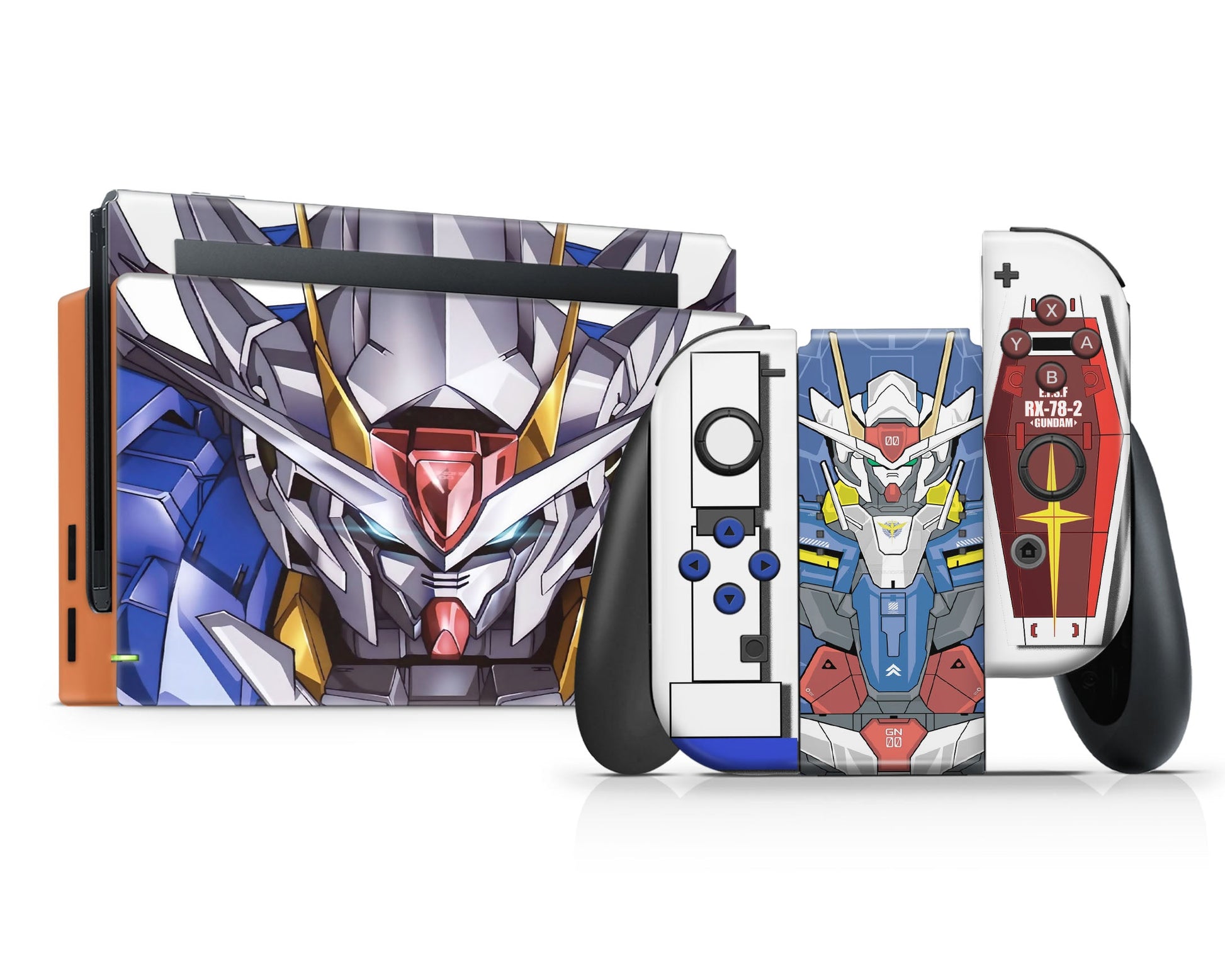 Anime Town Creations Nintendo Switch Gundam Vinyl +Tempered Glass Skins - Anime Gundam Switch Skin