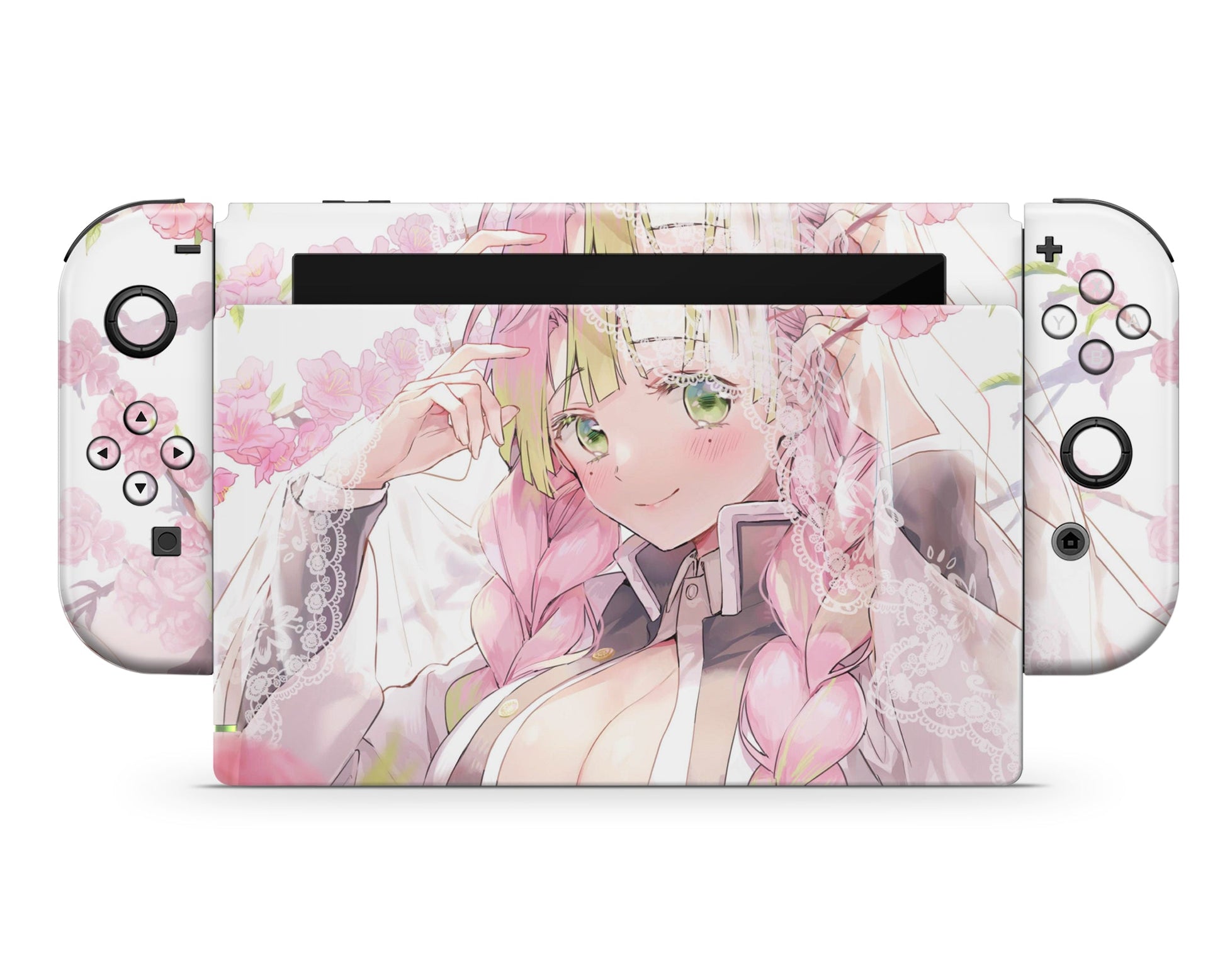 Anime Town Creations Nintendo Switch Demon Slayer Mitsuri Kanroji Love Hashira Vinyl only Skins - Anime Demon Slayer Switch Skin