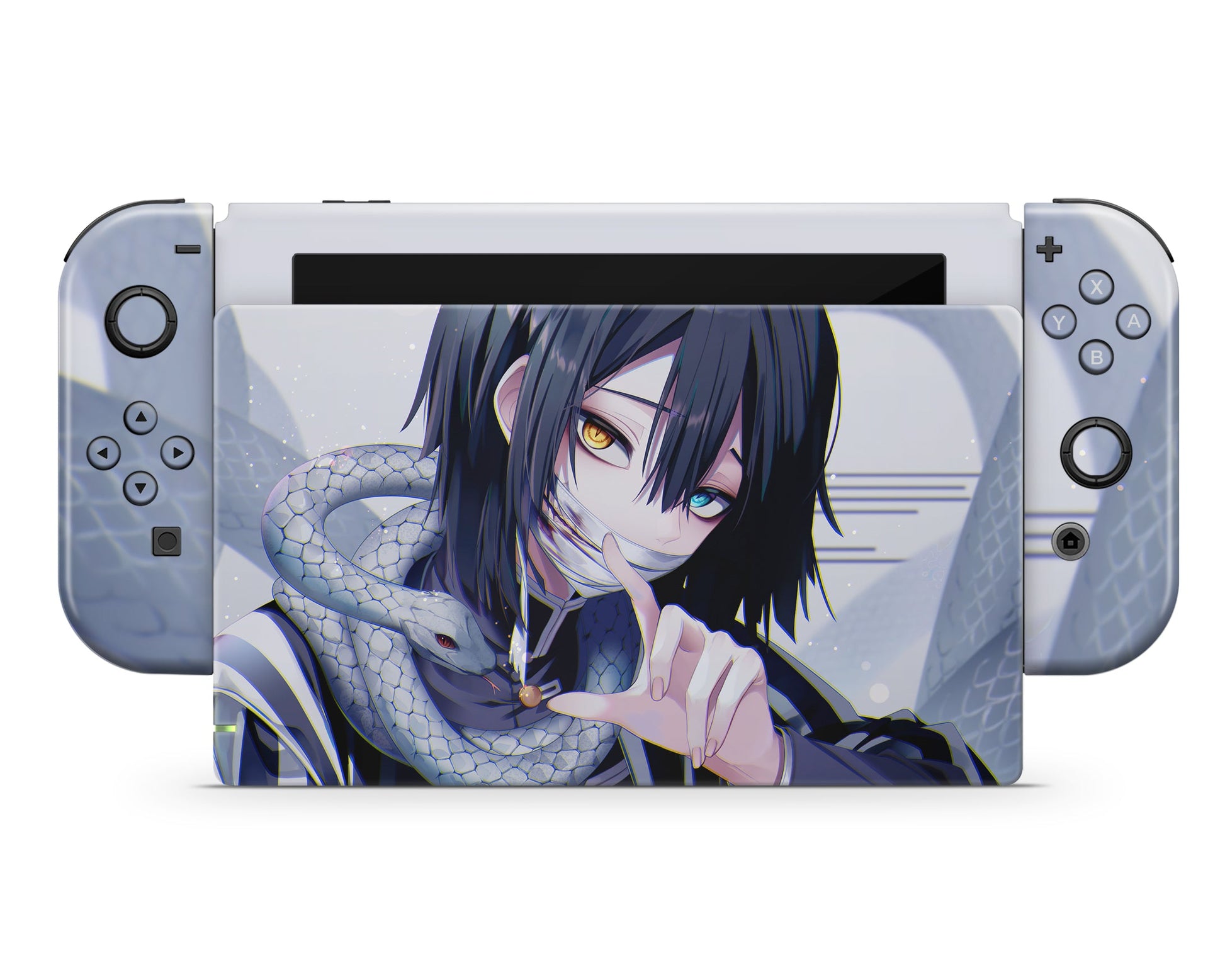 Anime Town Creations Nintendo Switch Demon Slayer Obanai Iguro Serpent Hashira Vinyl only Skins - Anime Demon Slayer Switch Skin