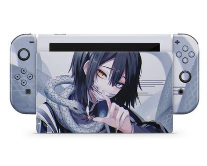 Anime Town Creations Nintendo Switch Demon Slayer Obanai Iguro Serpent Hashira Vinyl only Skins - Anime Demon Slayer Switch Skin