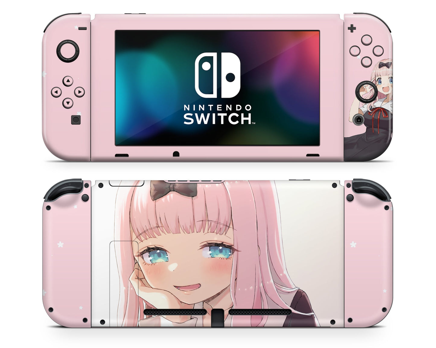 Anime Town Creations Nintendo Switch Chika Fujiwara Cute Vinyl only Skins - Anime Love Is War Switch Skin