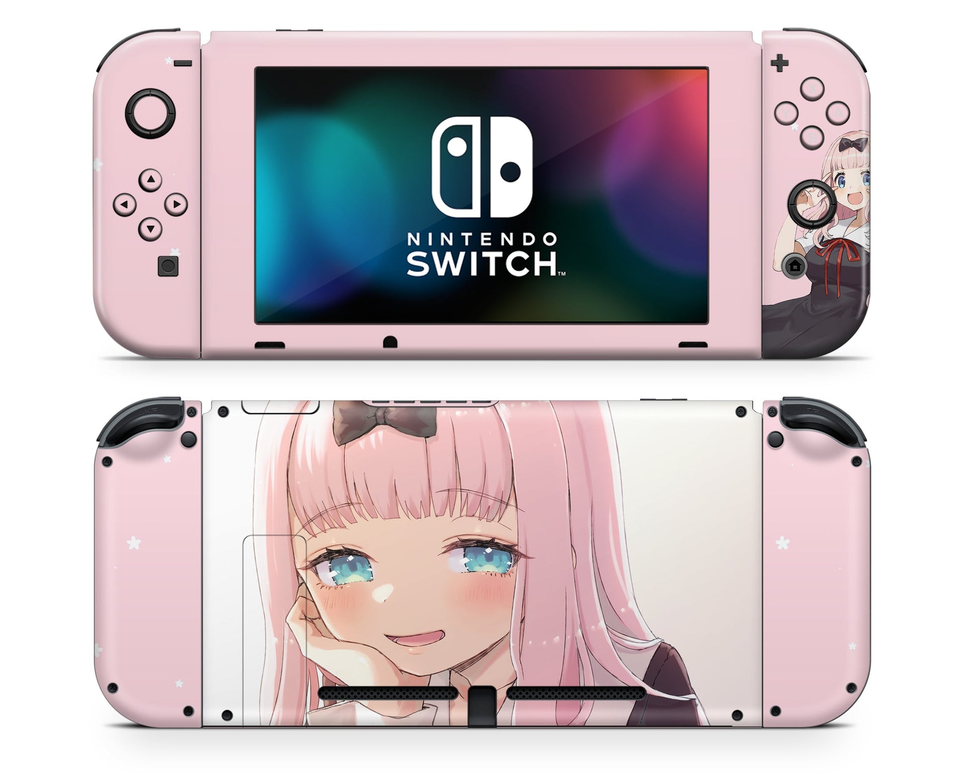 Anime Town Creations Nintendo Switch Chika Fujiwara Cute Vinyl only Skins - Anime Love Is War Switch Skin