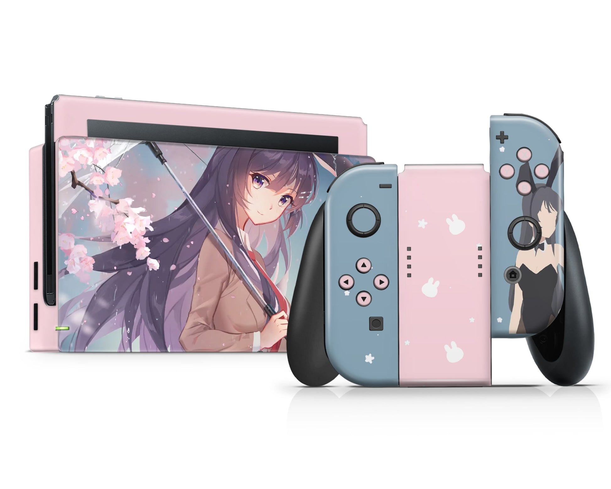 Anime Town Creations Nintendo Switch Bunny Girl Senpai Cute Vinyl +Tempered Glass Skins - Anime Rascal Does Not Dream of Bunny Girl Senpai Switch Skin