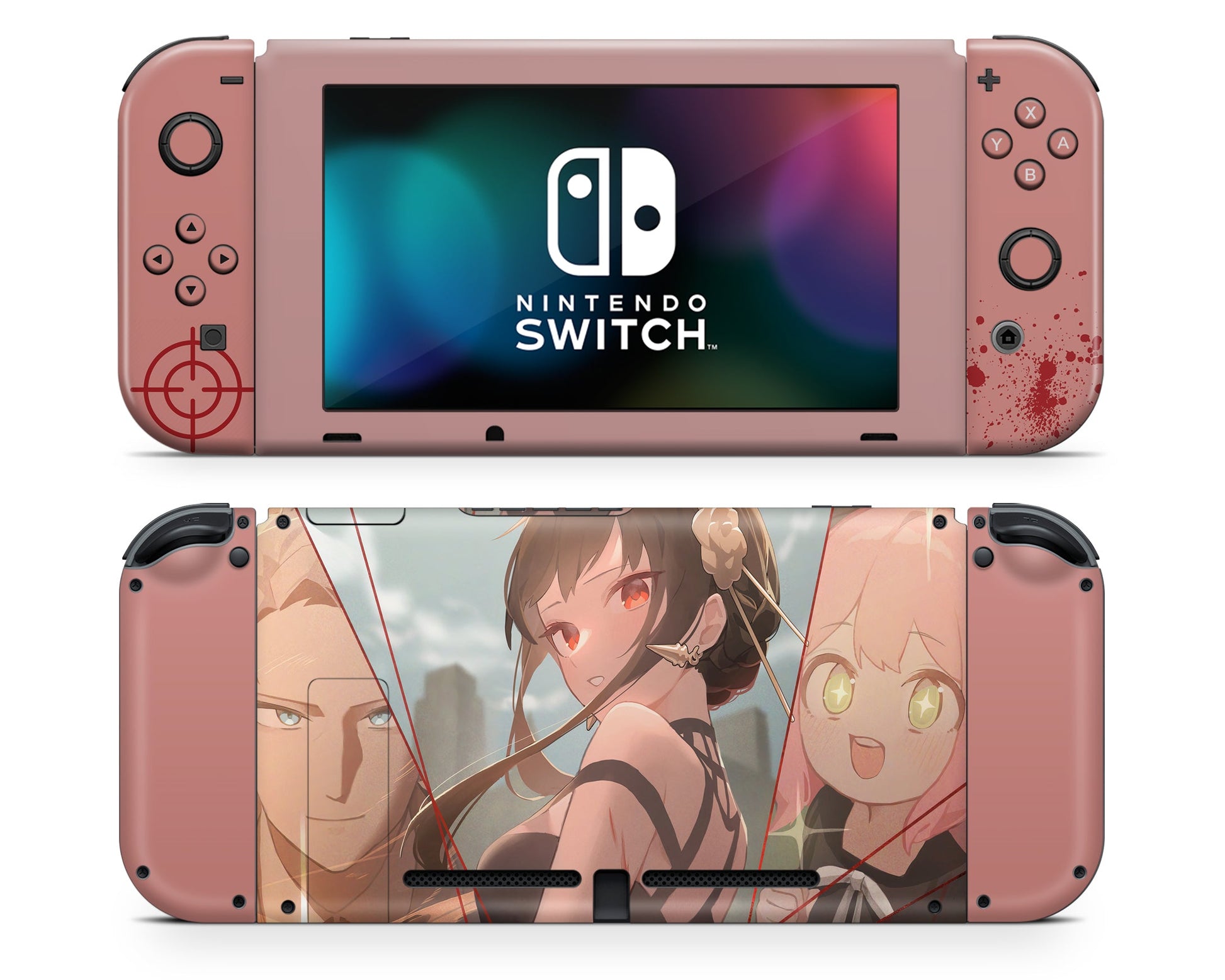 Anime Town Creations Nintendo Switch Spy x Family Forger Fam Vinyl only Skins - Anime Spy x Family Switch Skin