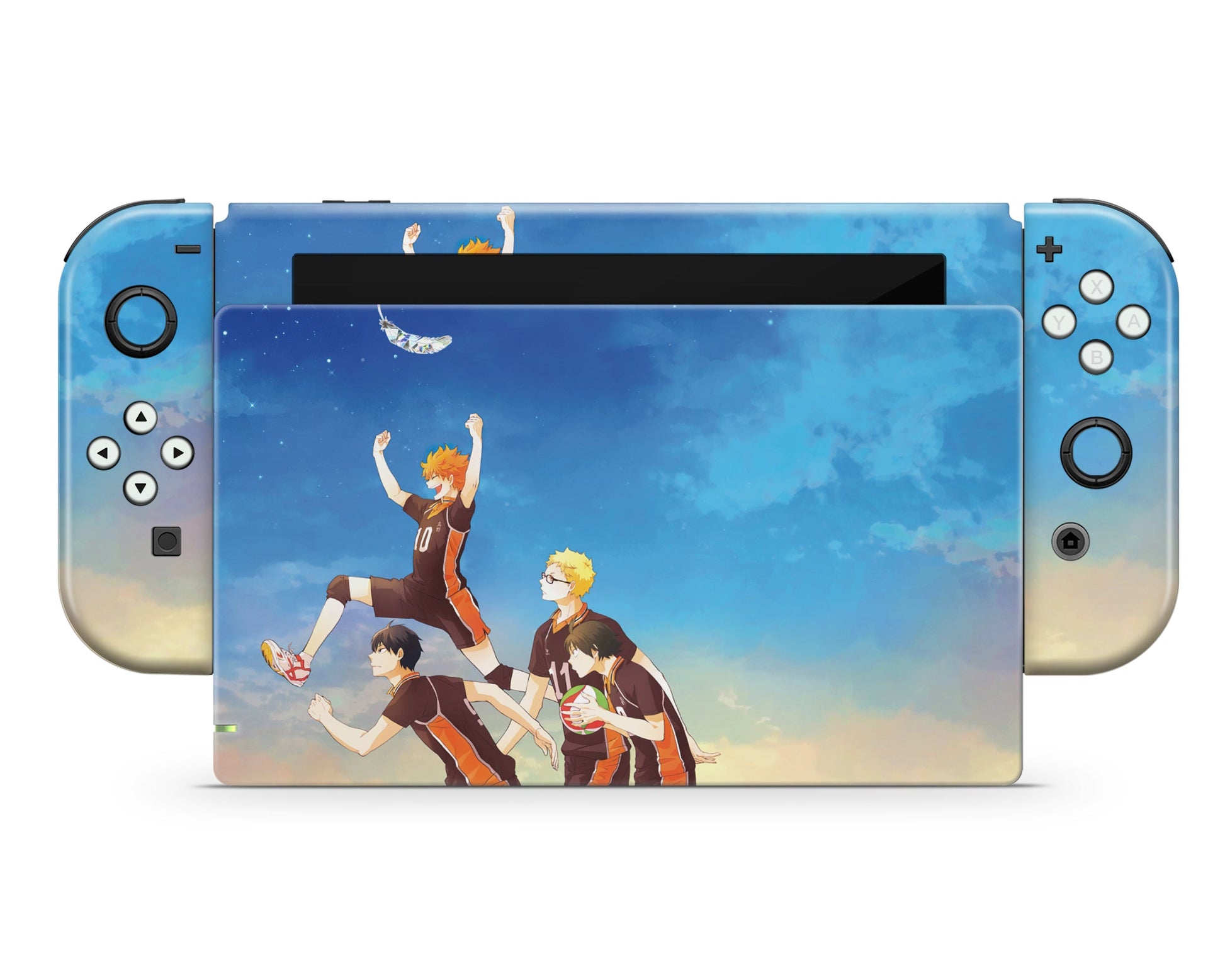 Anime Town Creations Nintendo Switch Haikyuu Blue Skies Vinyl only Skins - Anime Haikyuu Switch Skin