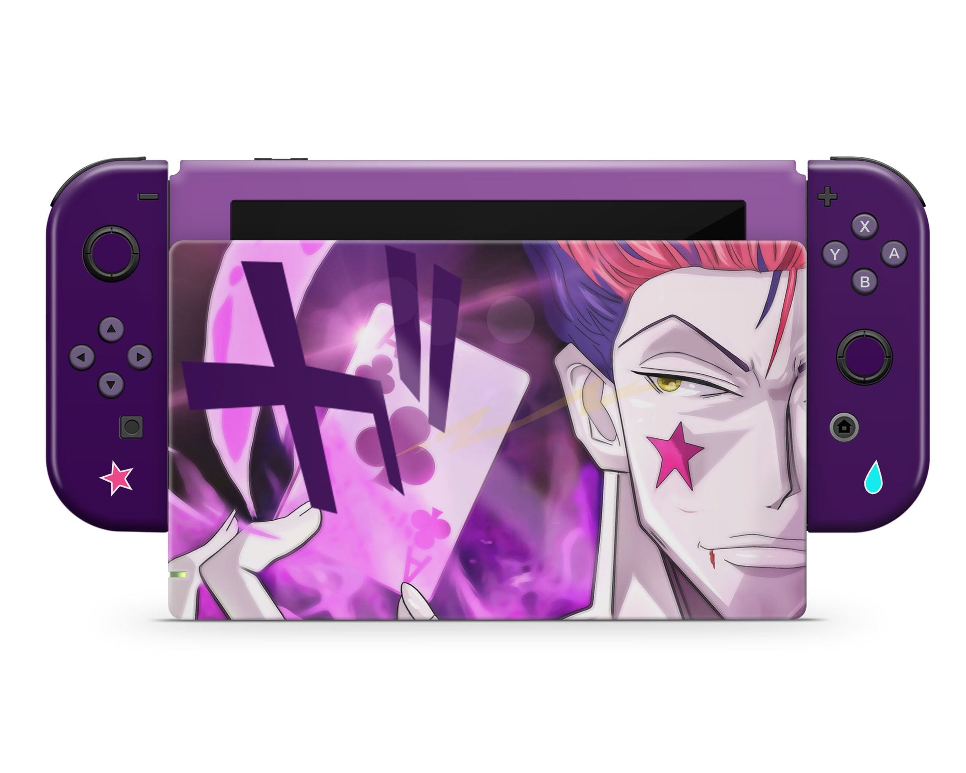 Anime Town Creations Nintendo Switch Hunter x Hunter Hisoka Morow Purple Vinyl only Skins - Anime Hunter x Hunter Switch Skin