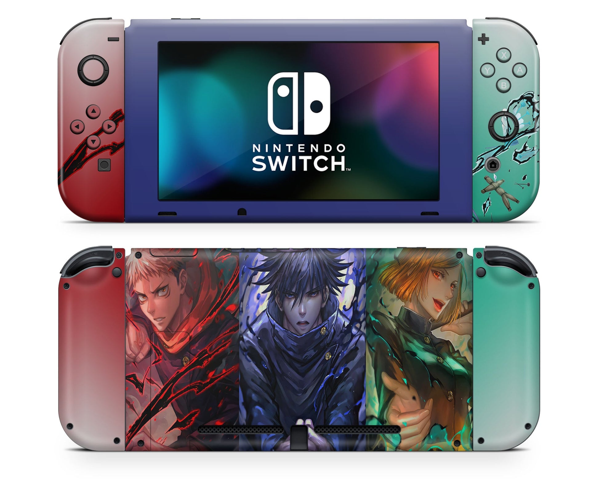 Anime Town Creations Nintendo Switch Jujutsu Kaisen Team Vinyl only Skins - Anime Jujutsu Kaisen Switch Skin