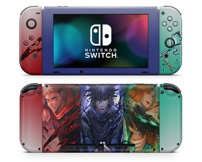 Anime Town Creations Nintendo Switch Jujutsu Kaisen Team Vinyl only Skins - Anime Jujutsu Kaisen Switch Skin